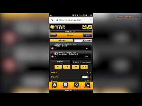 PlanetWin365 Mobile scommesse sportive Android