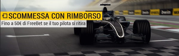 Rimborso bwin per il Mondiale di Formula 1 2016