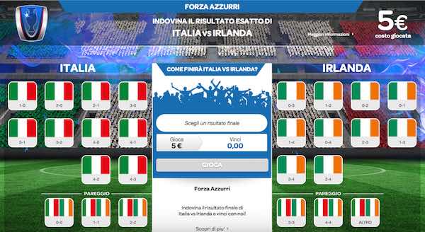 Forza Azzurri Sisal per Italia vs. Irlanda