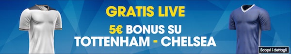 Banner della promo William Hill per Tottenham vs. Chelsea