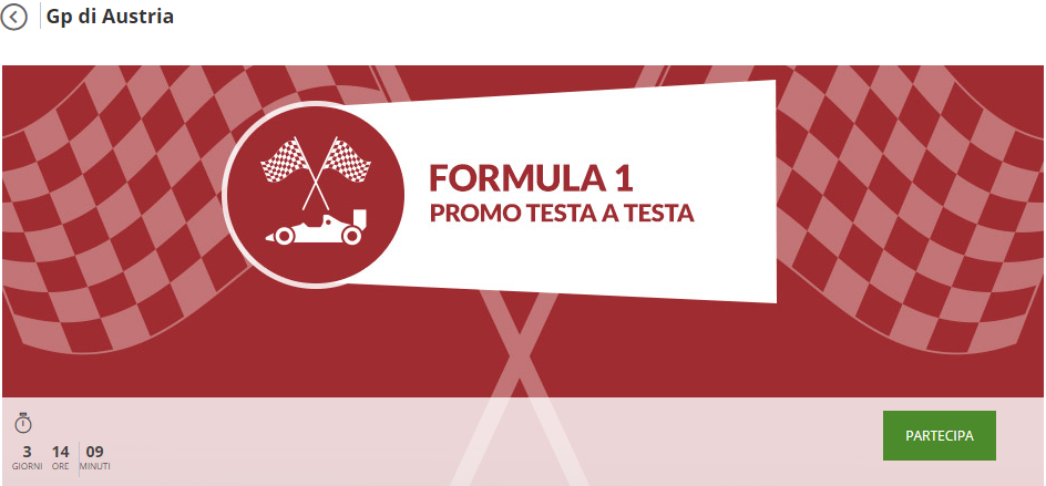 promo eurobet gran premio d'austria formula 1 2017