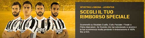 betfair sporting lisbona juventus 31-10-2017