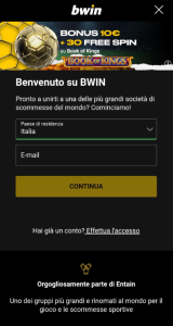 registrazione bwin